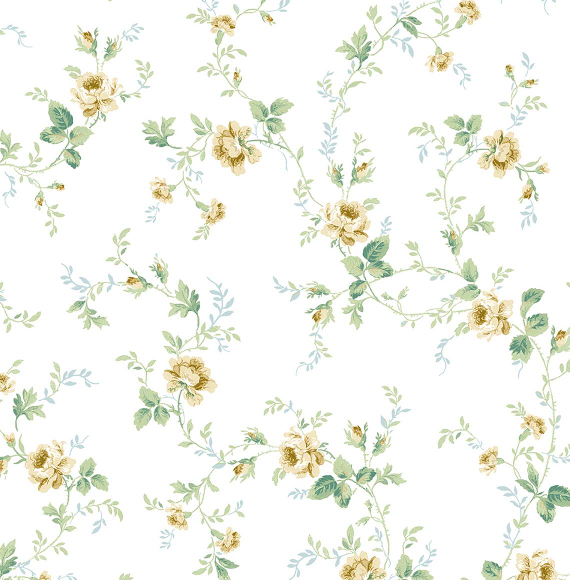 Meadow Floral Trail Traditional Prepasted Wallpaper