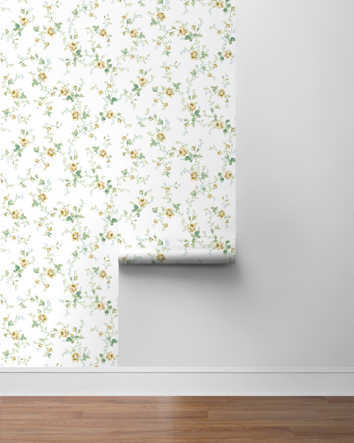 Meadow Floral Trail Traditional Prepasted Wallpaper