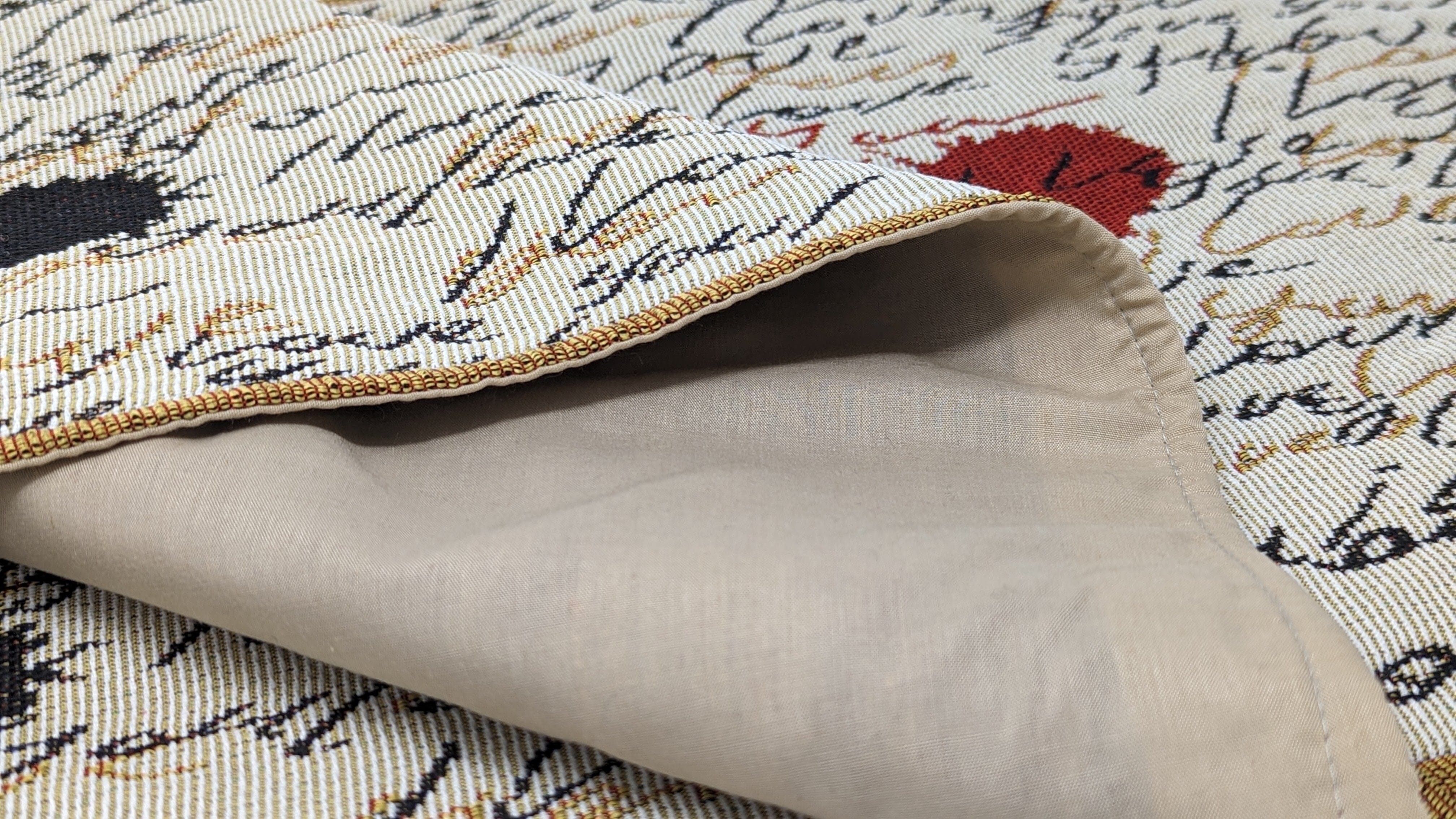 Tache Romantic Valentine’s Love Letter Beige Woven Tapestry Placemat Set (18111)