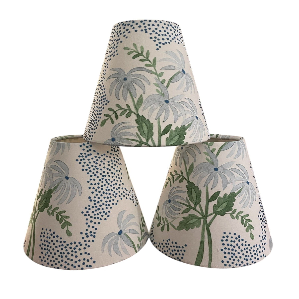 Blue Floral Sconce Shade in Pearl's Bouquet