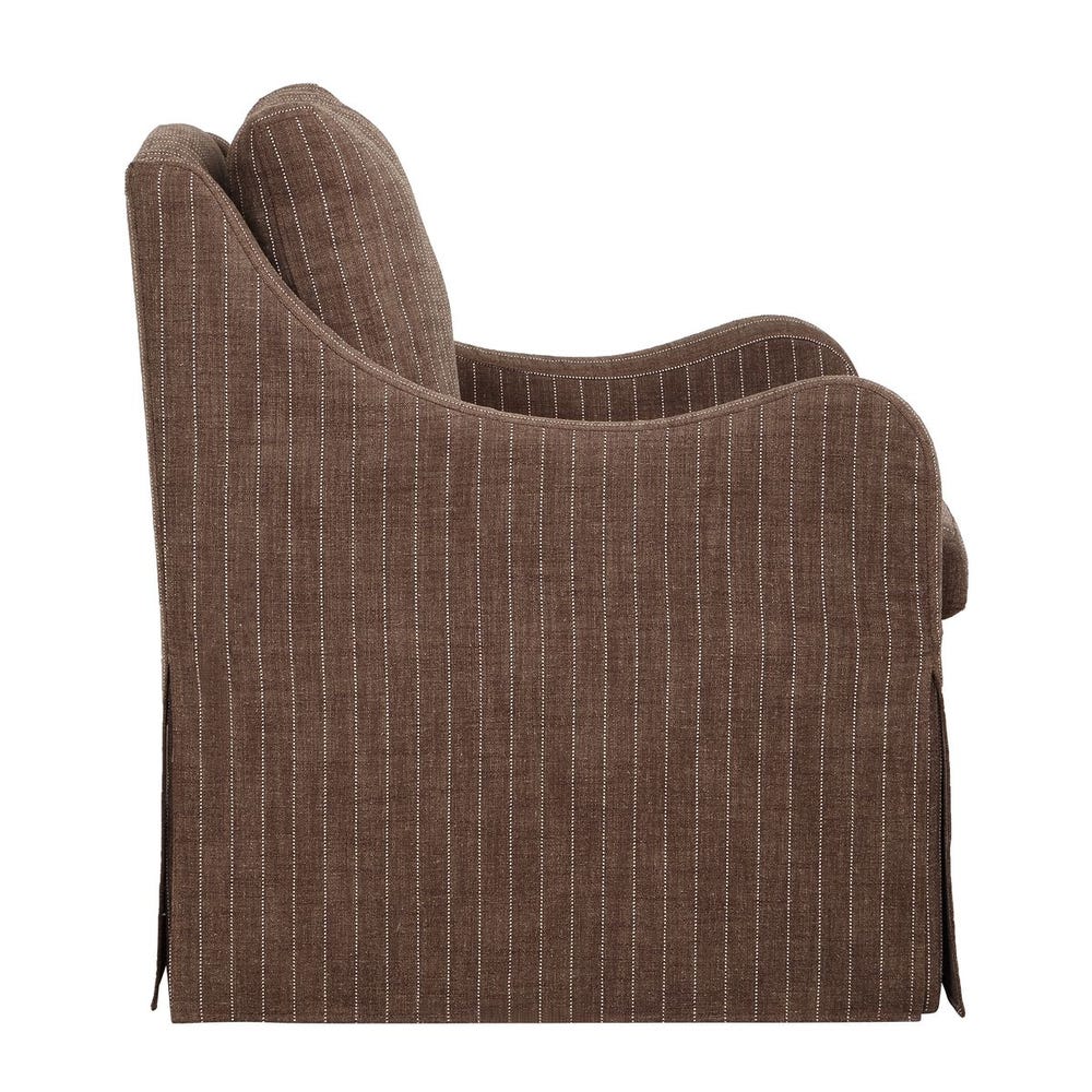The Camden Pinstripe Swivel Chair