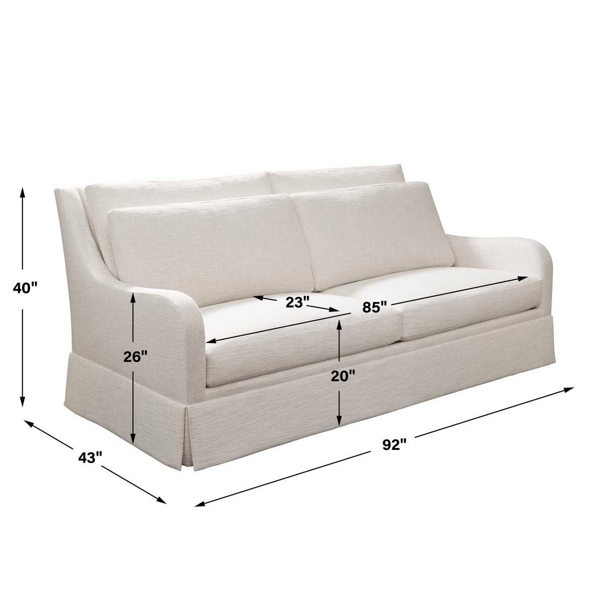 London Sofa - Lovely Linen Cream
