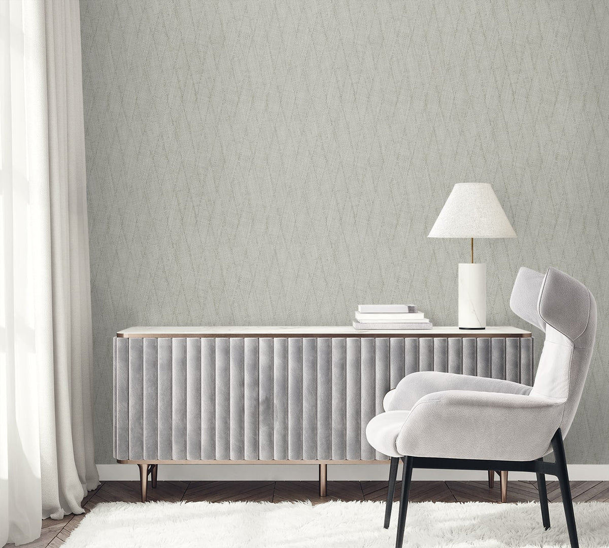 Raffia Sun Woven Embossed Vinyl Unpasted Wallpaper