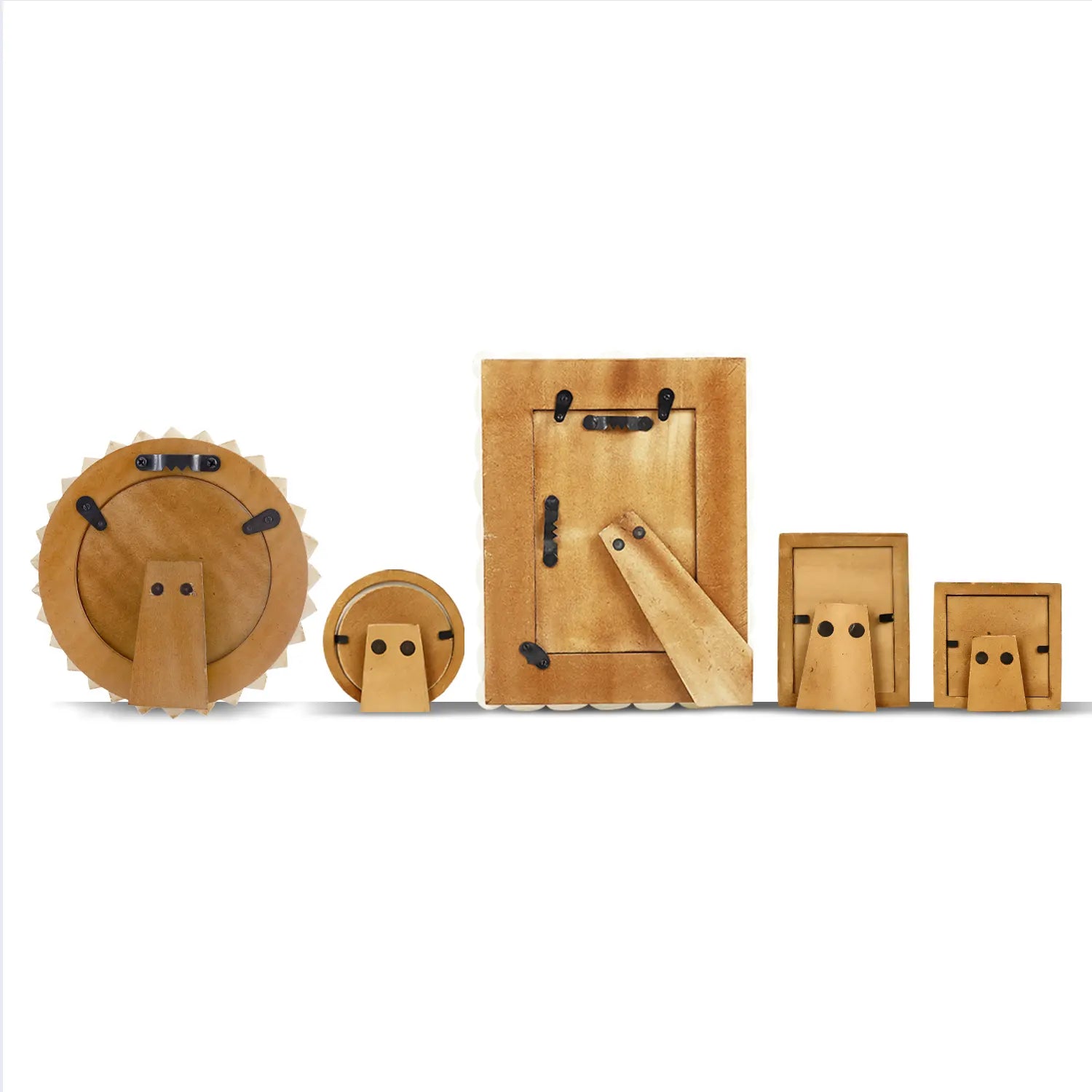 Royal White Bone Inlay Picture Frames Combo Pack of 5