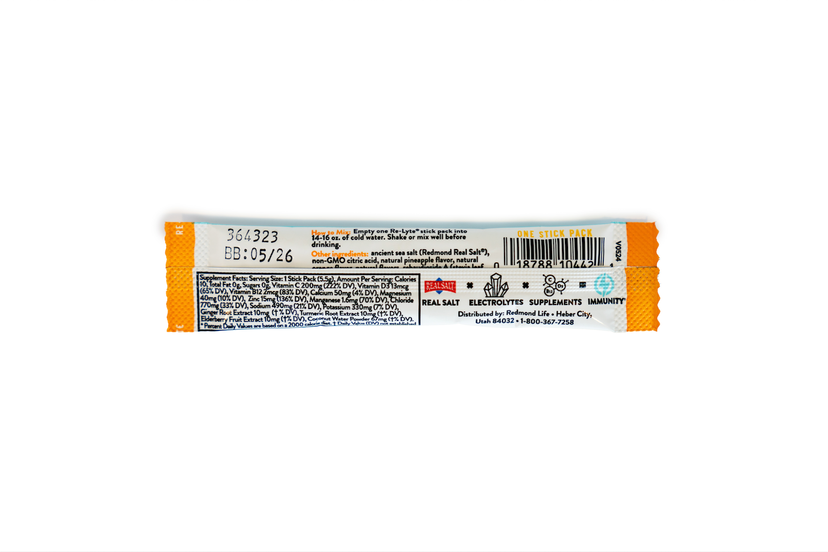Re-Lyte Immunity Electrolyte Powder Sample Stick Pack