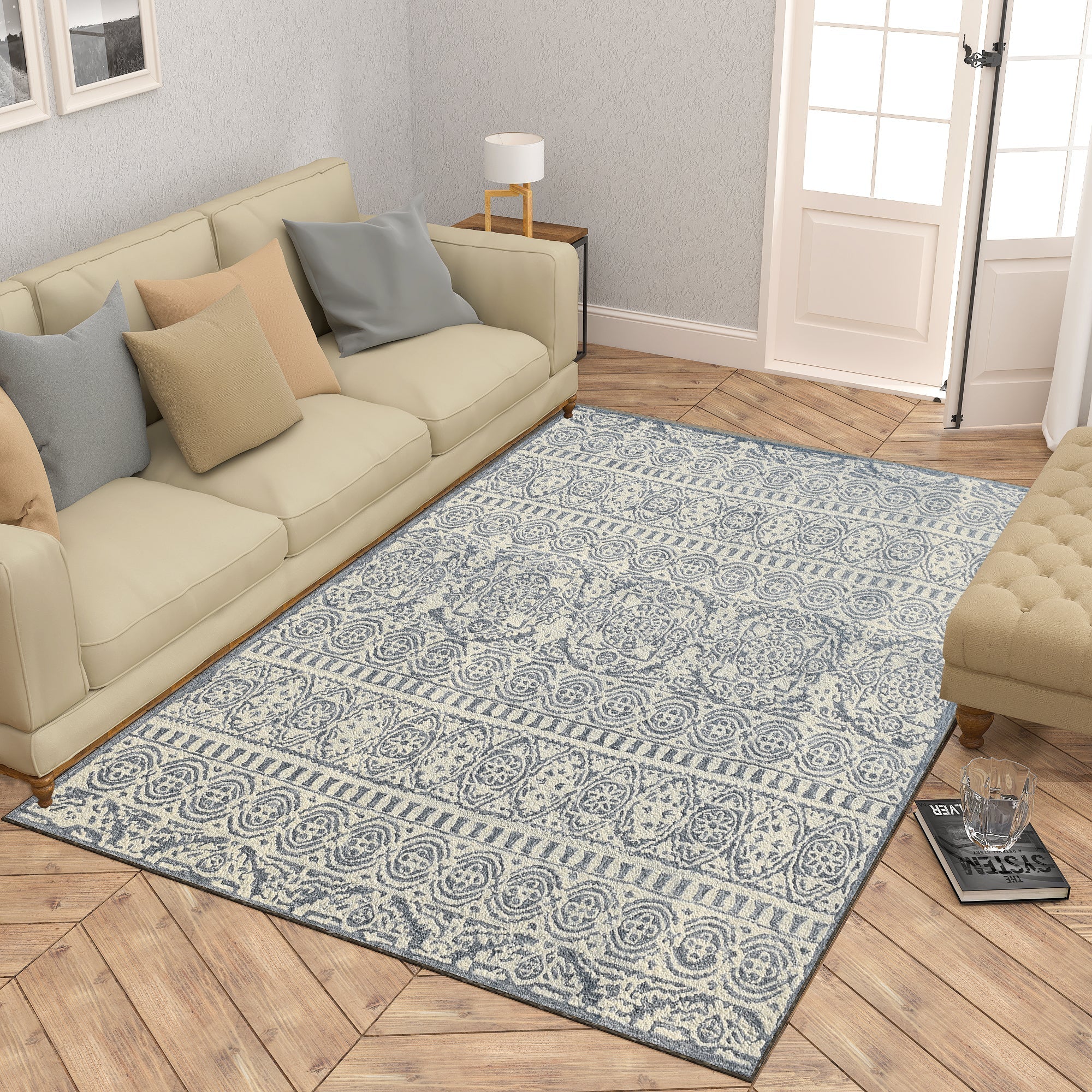 Premium Hand-Tufted Rug Made of 100% Wool - Relic Light - 3x5 Feet