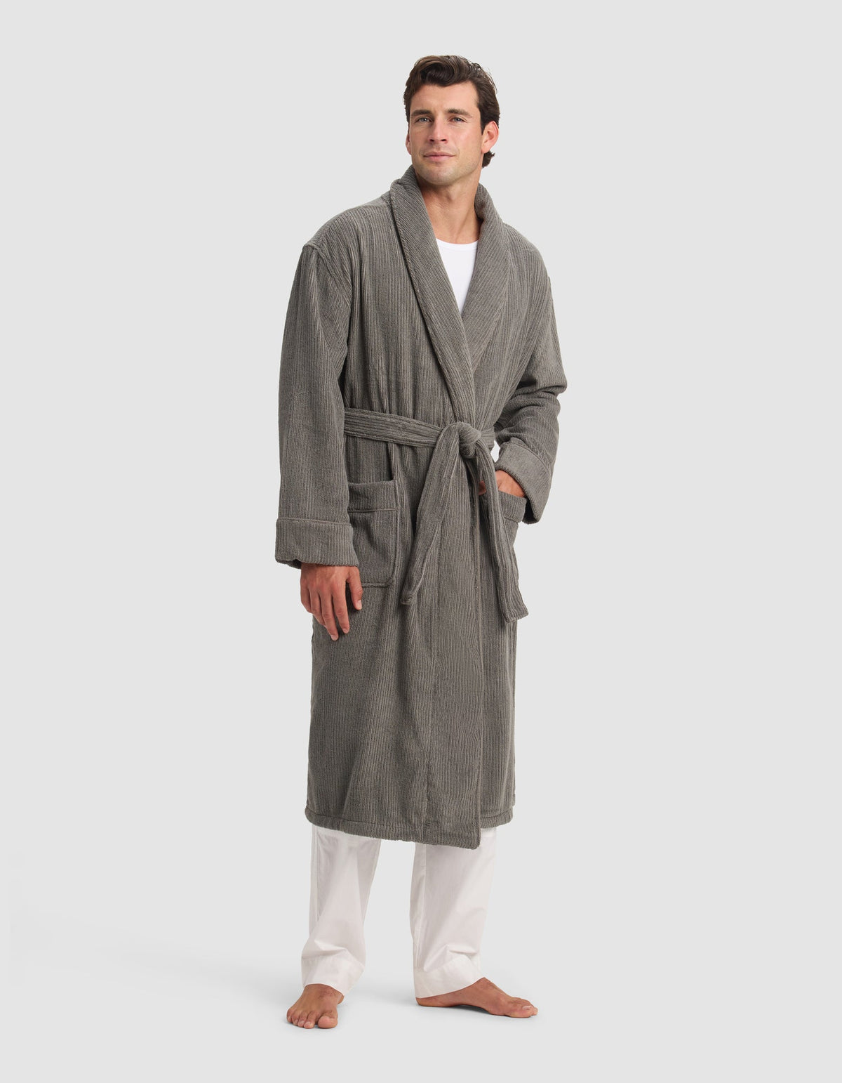 Ribbed Terry Bath Robe