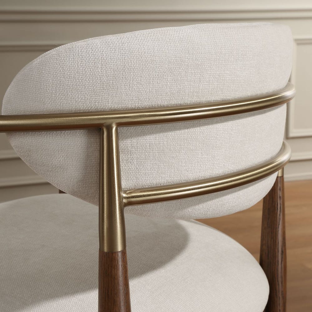 Rowan Walnut Velvet Counter Stool