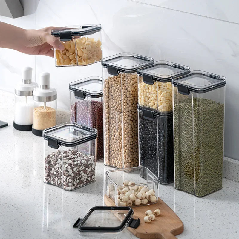 Kitchen Storage Food Container Cereal Organizer Breadbasket Plastic Order