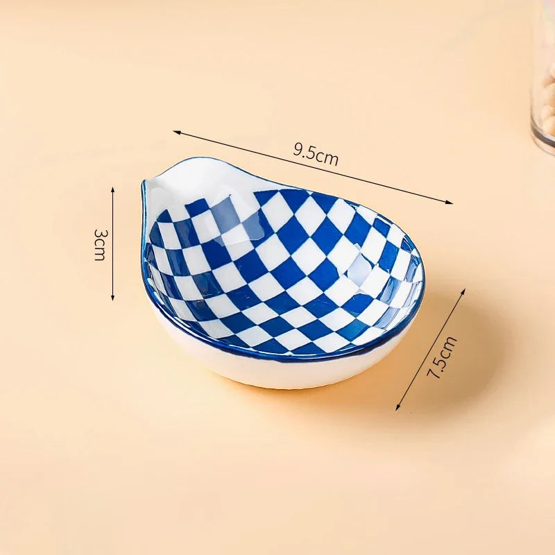 Japanese Style Ceramic Sauce Plate Snack Dish Porcelain Tableware