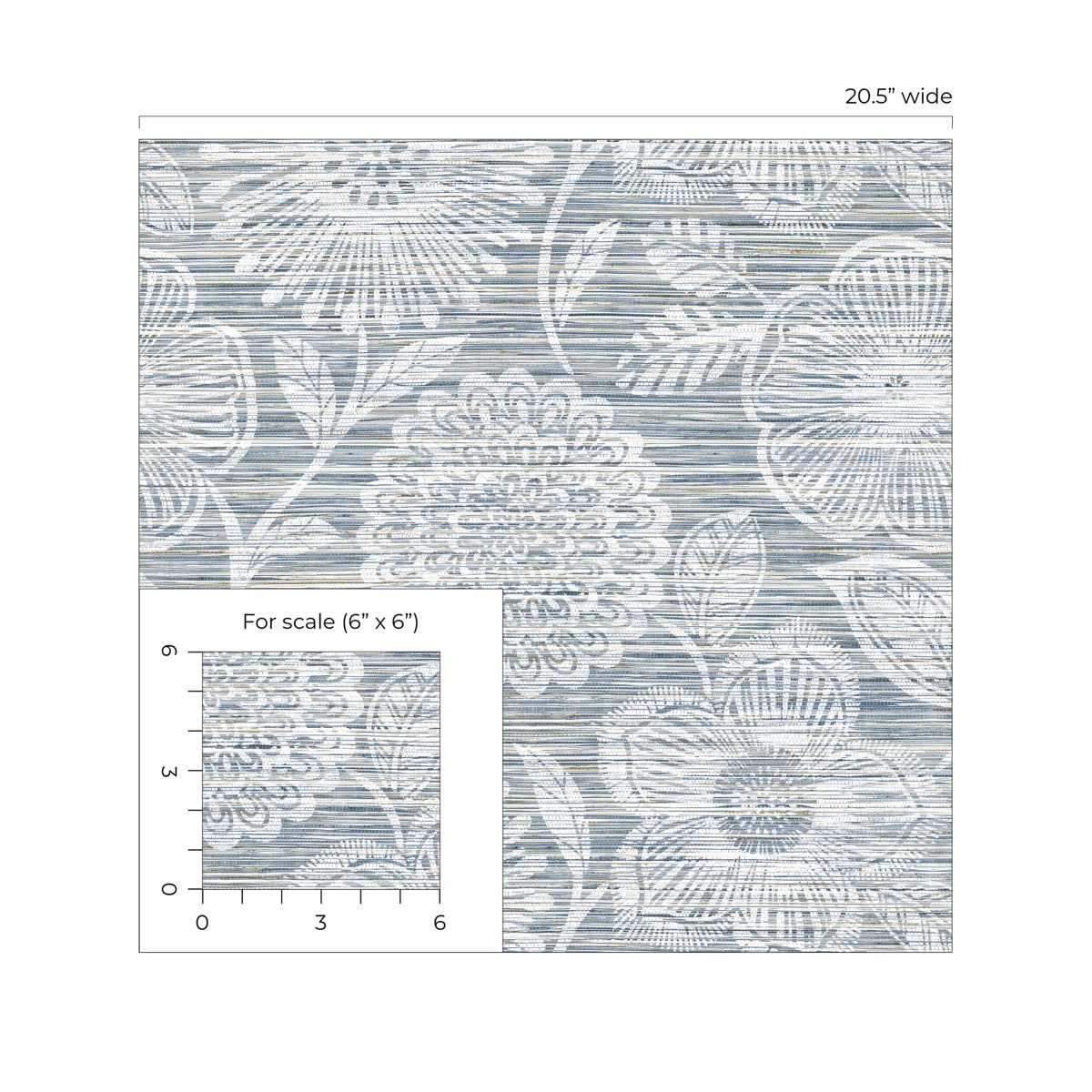 Faux Grass Floral Peel and Stick Removable Wallpaper
