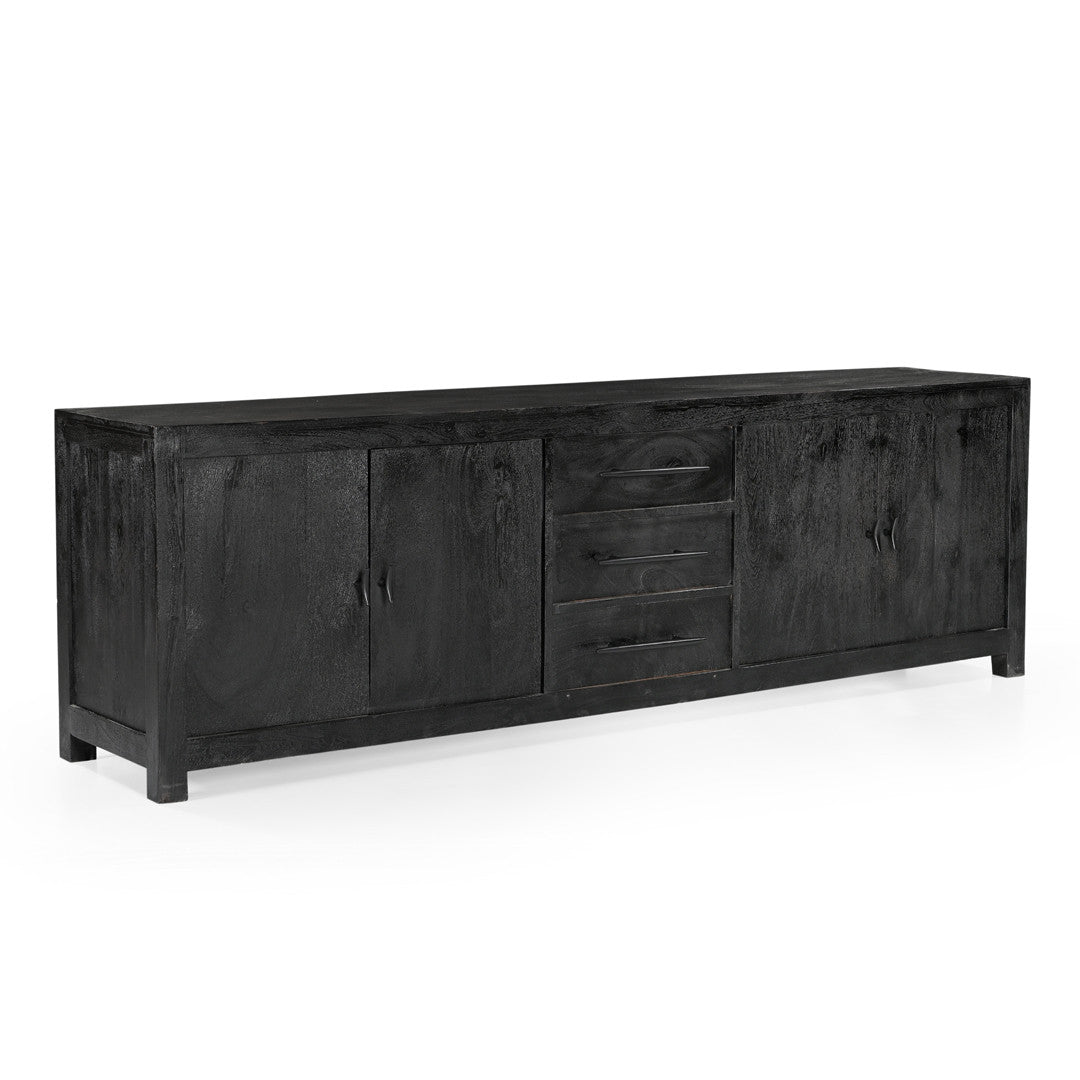 Grackle Solid Wood Media Console - Black