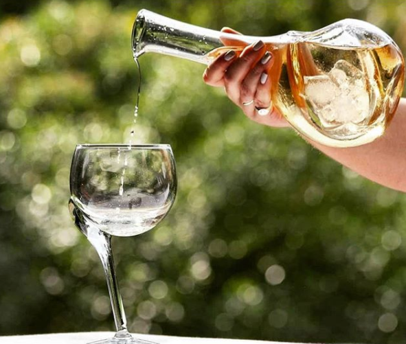 Crooked Stem Wine Glass