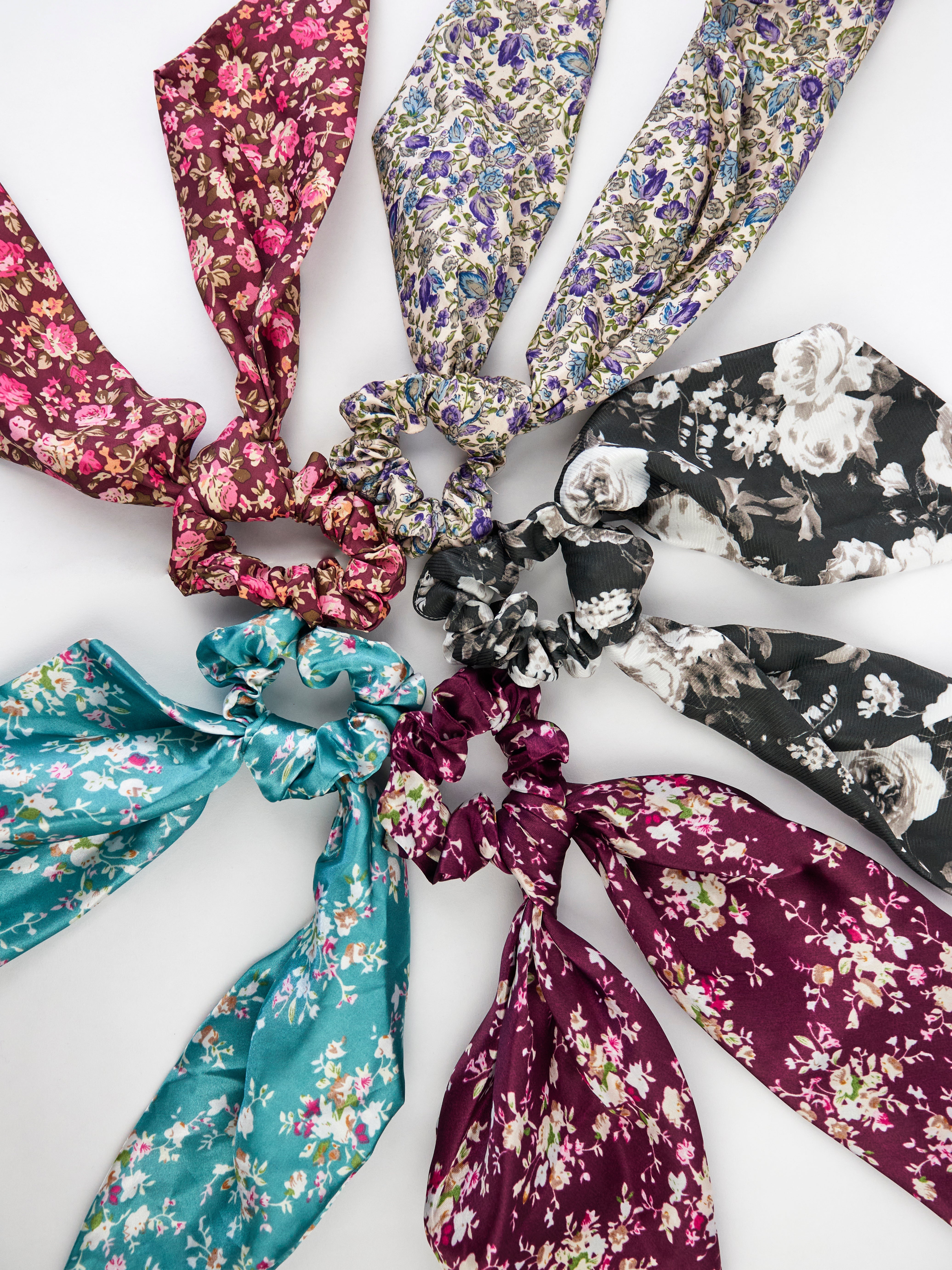 Cottage Rose Scarf Scrunchie