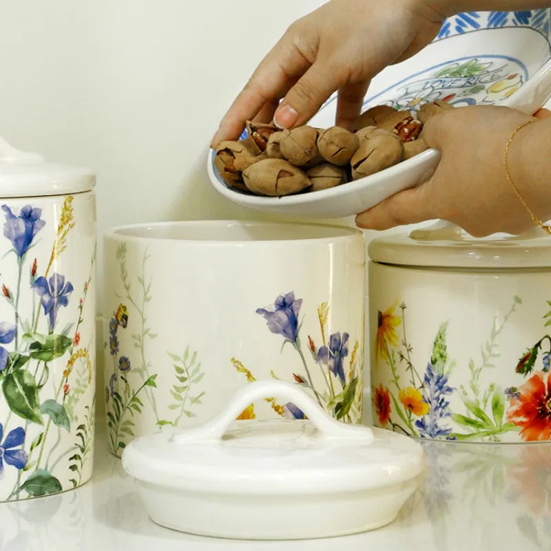 Large Silicone Sealed Flower Storage Jar, Nut & Tea Caddy, Snack Can, Sugar & Spice Canister