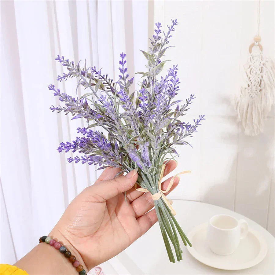Lavender Wedding Wreath Artificial Flowers Home Decor Craft Fake Plants