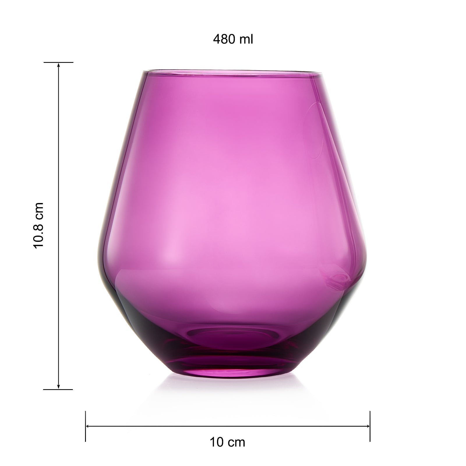 Amethyst Rose Colored Wine Glasses For Everyday Girlfriend Wife Valentines Day Set Of 2 Large 16 Oz