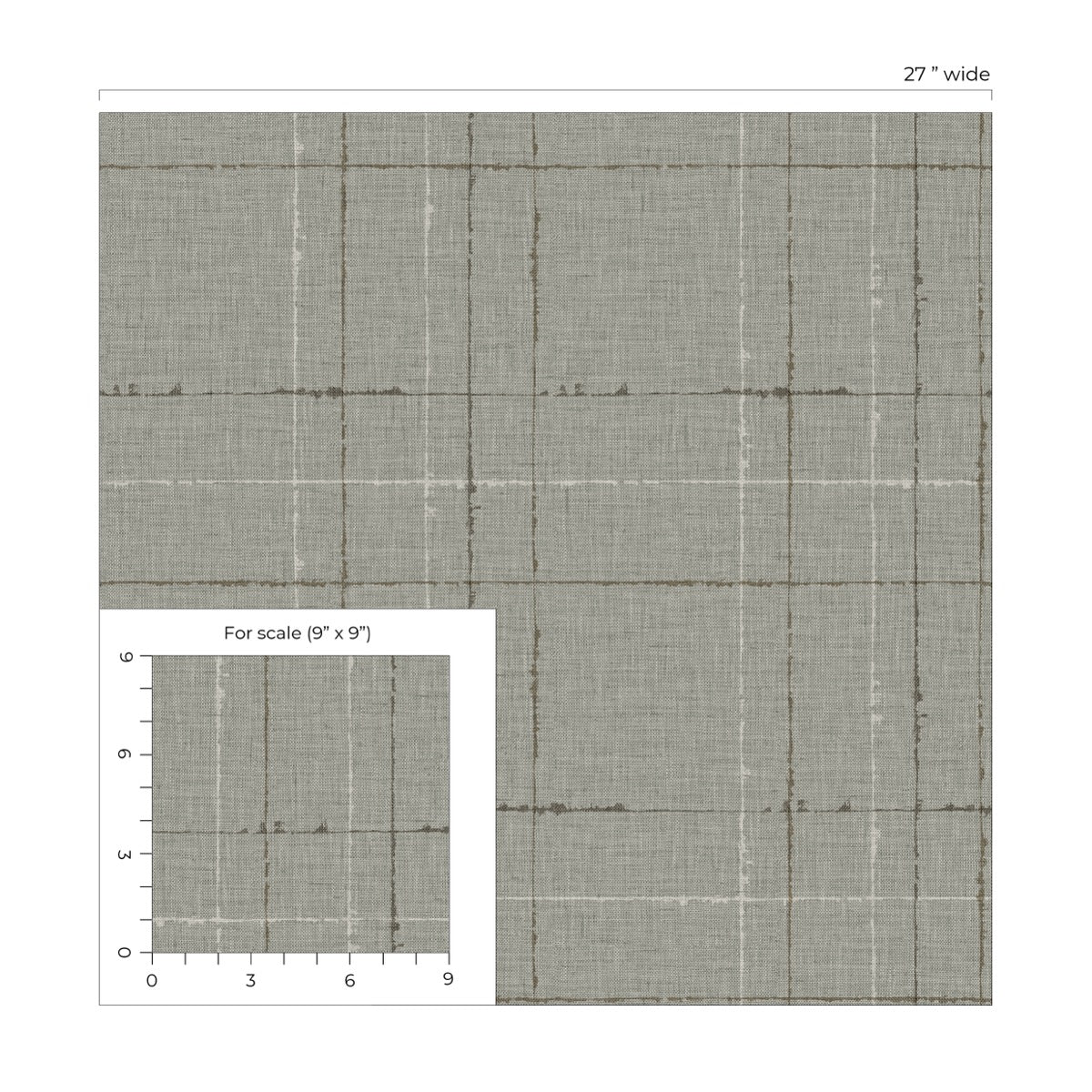 Fibers and Threads Gorton Plaid Embossed Vinyl Unpasted Wallpaper