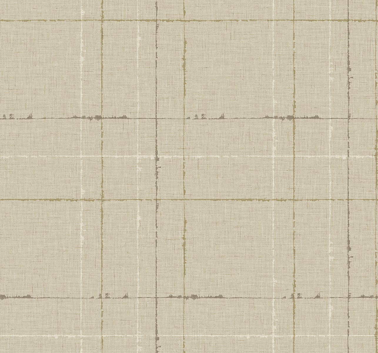 Fibers and Threads Gorton Plaid Embossed Vinyl Unpasted Wallpaper