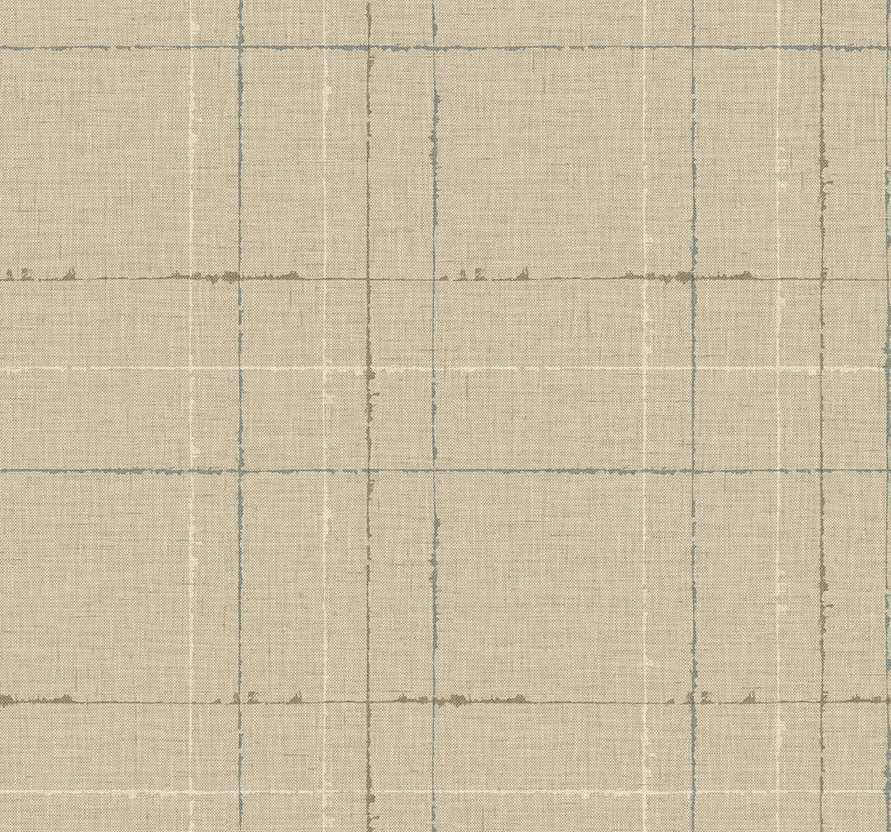 Fibers and Threads Gorton Plaid Embossed Vinyl Unpasted Wallpaper