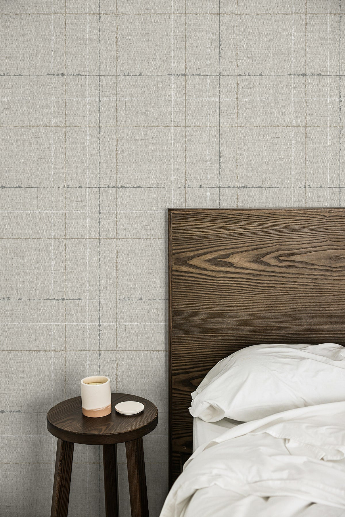 Fibers and Threads Gorton Plaid Embossed Vinyl Unpasted Wallpaper