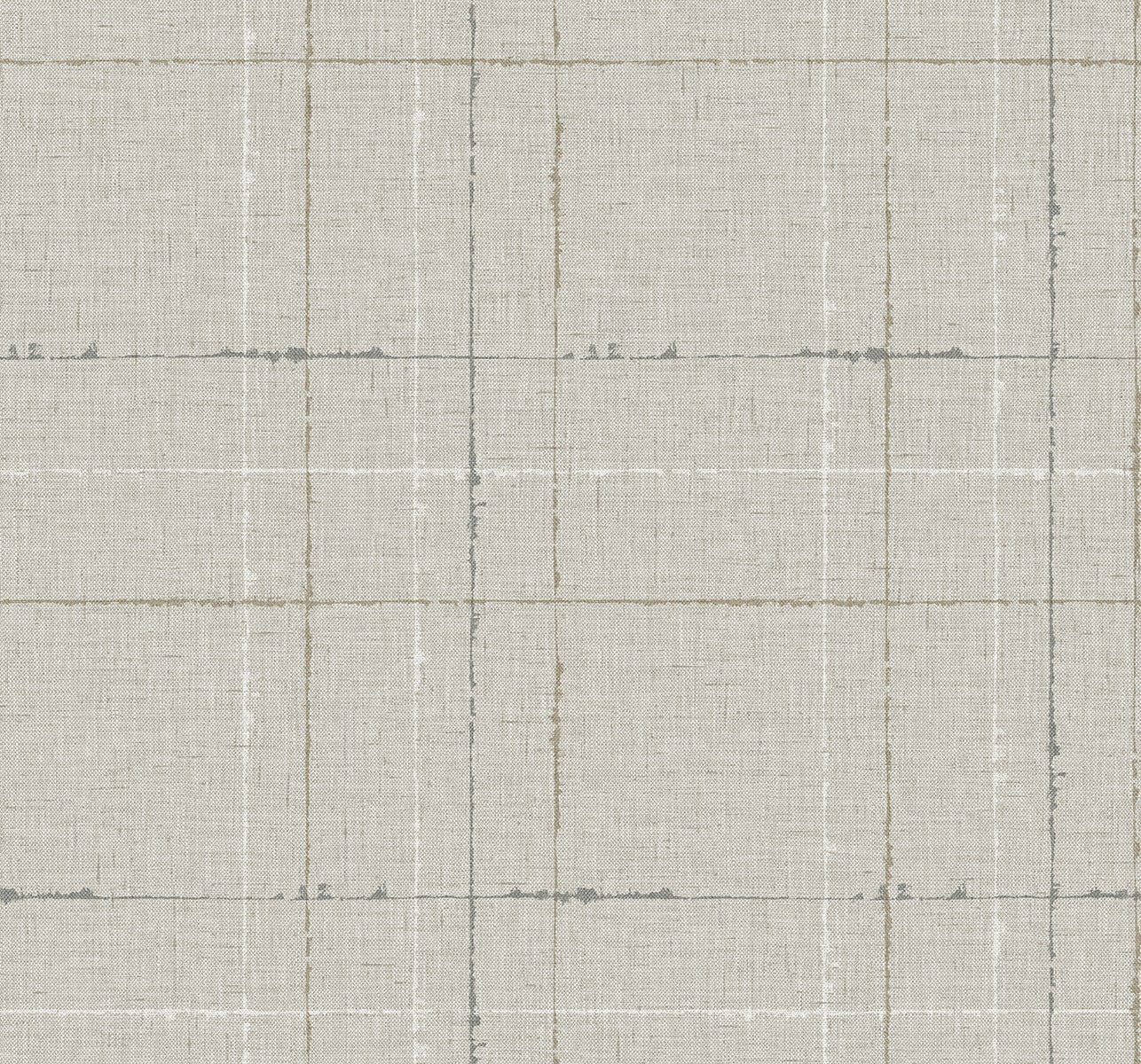 Fibers and Threads Gorton Plaid Embossed Vinyl Unpasted Wallpaper