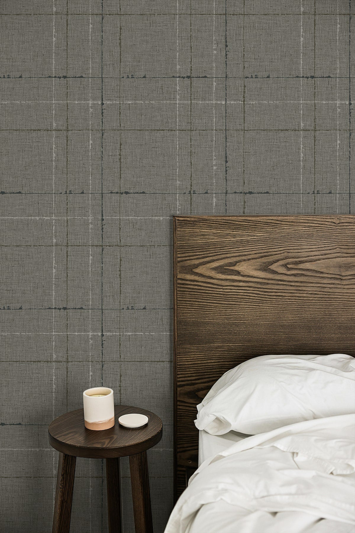 Fibers and Threads Gorton Plaid Embossed Vinyl Unpasted Wallpaper