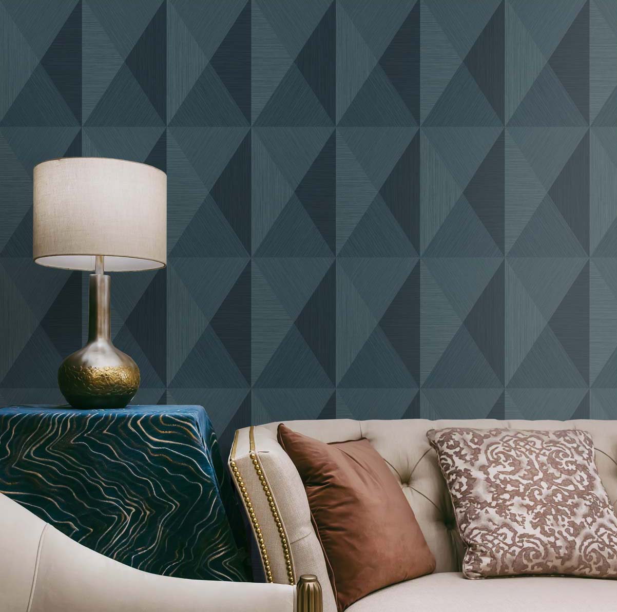 Even More Textures Pinnacle Geometric Embossed Vinyl Unpasted Wallpaper