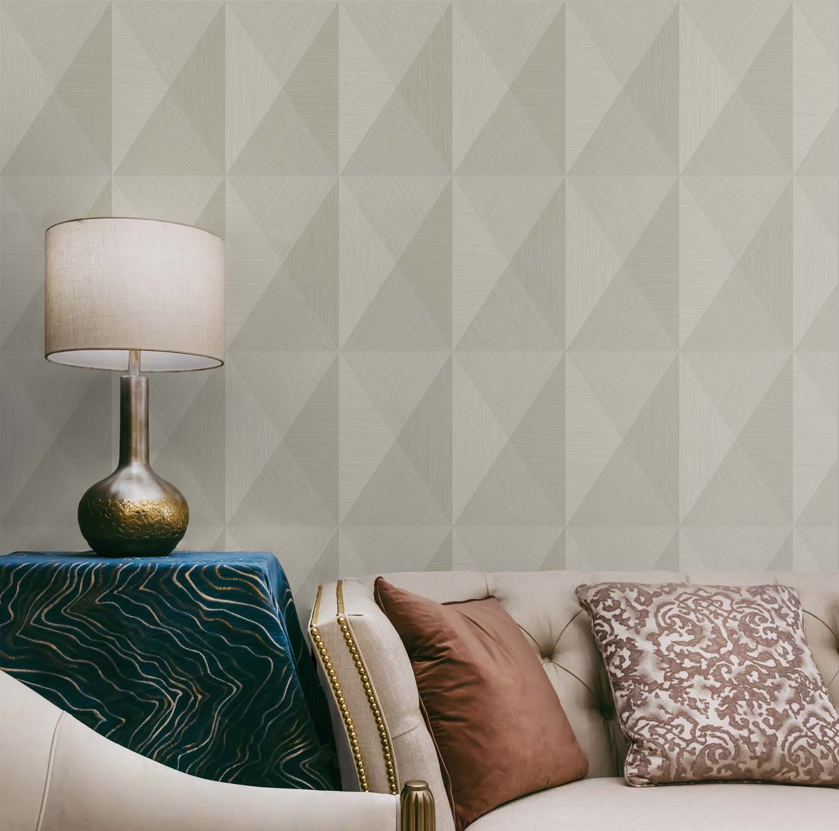 Even More Textures Pinnacle Geometric Embossed Vinyl Unpasted Wallpaper