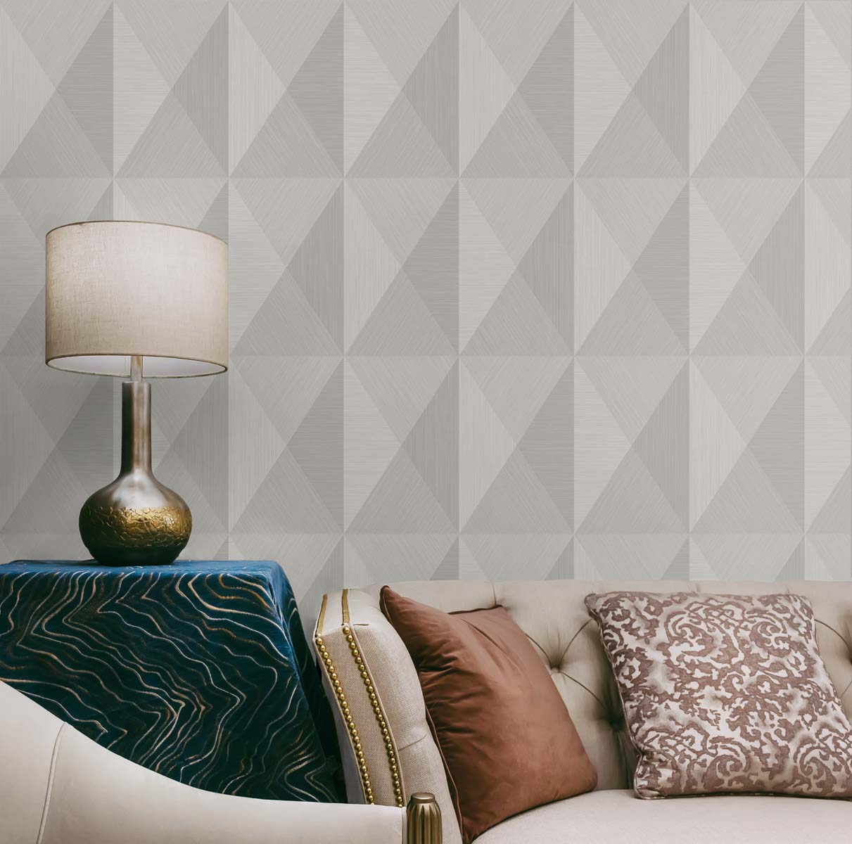 Even More Textures Pinnacle Geometric Embossed Vinyl Unpasted Wallpaper