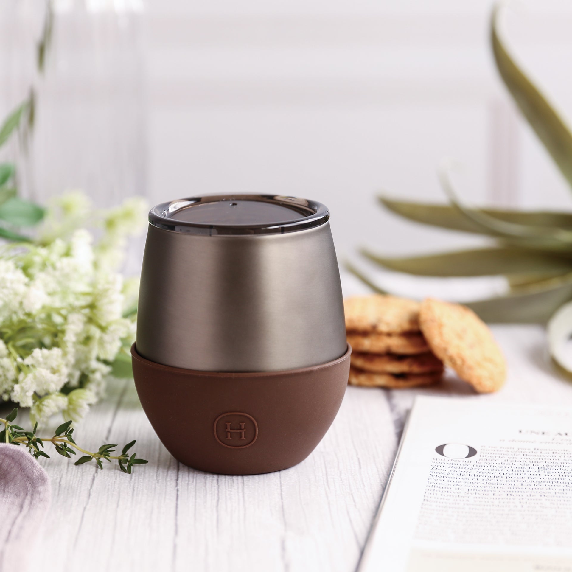 Titanium Grey Tumbler-Mocha 8 OZ
