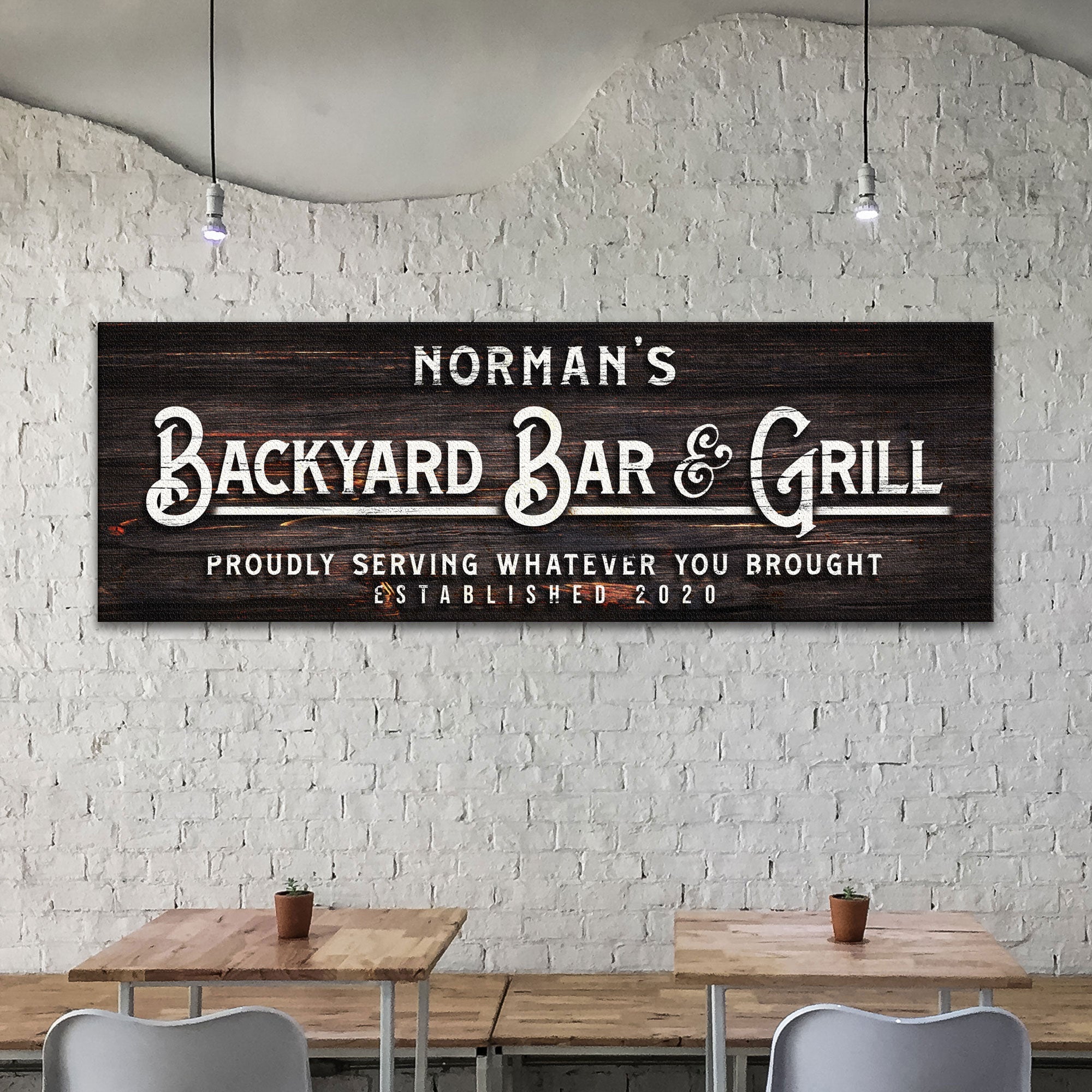 Custom Backyard Bar and Grill Sign: Custom Bar Signs for Home Bar β Perfect for Outdoor Man Cave Decor