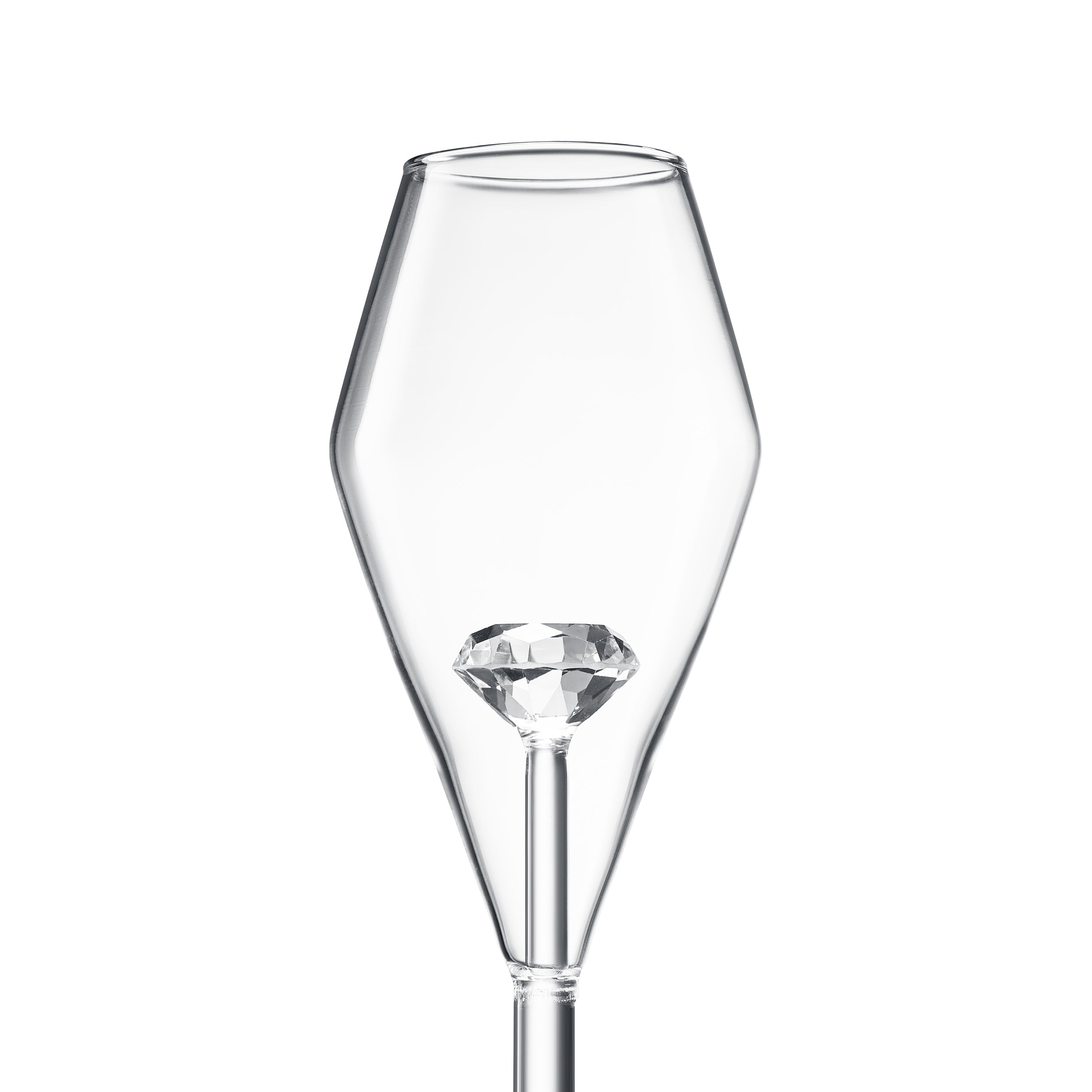100 Carat Diamond Champagne Flutes Crystal Shaped Inside Wedding Toast Glass Set Of 2 7 Oz Cocktail