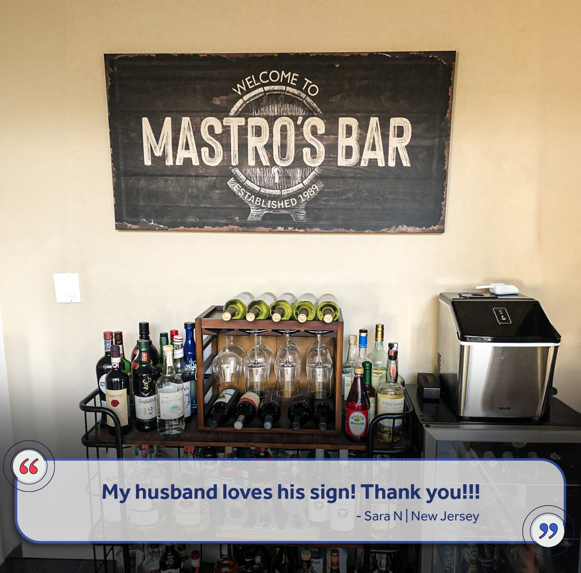 Beer Barrel Bar Sign: Custom Bar Signs for Home Bar β Ideal Man Cave Wall Decor & Perfect Gift for Him