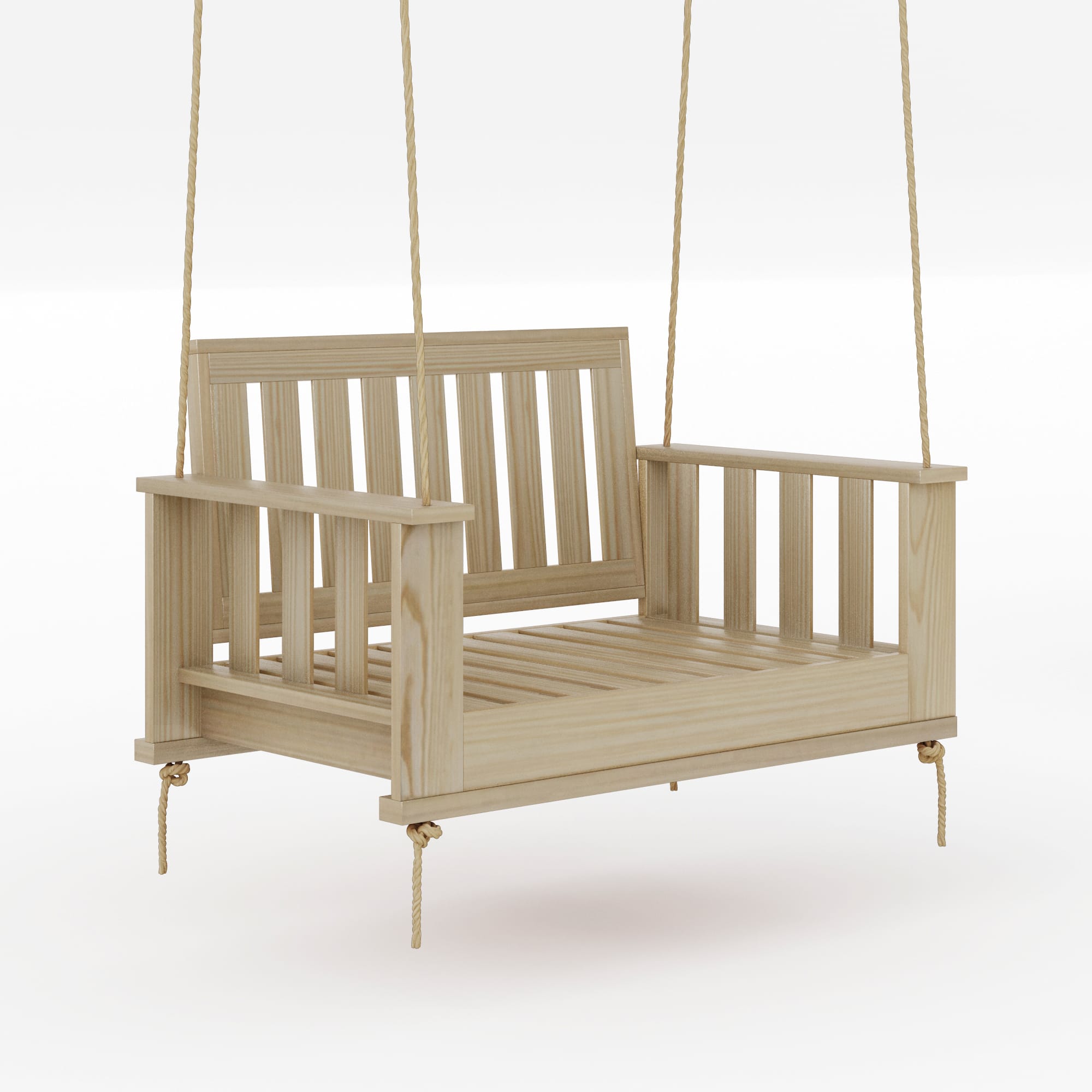 Amish Casual Rockford Daybed Swing Package with Included Cushions, Lounge, Unfinished with Clearcoat