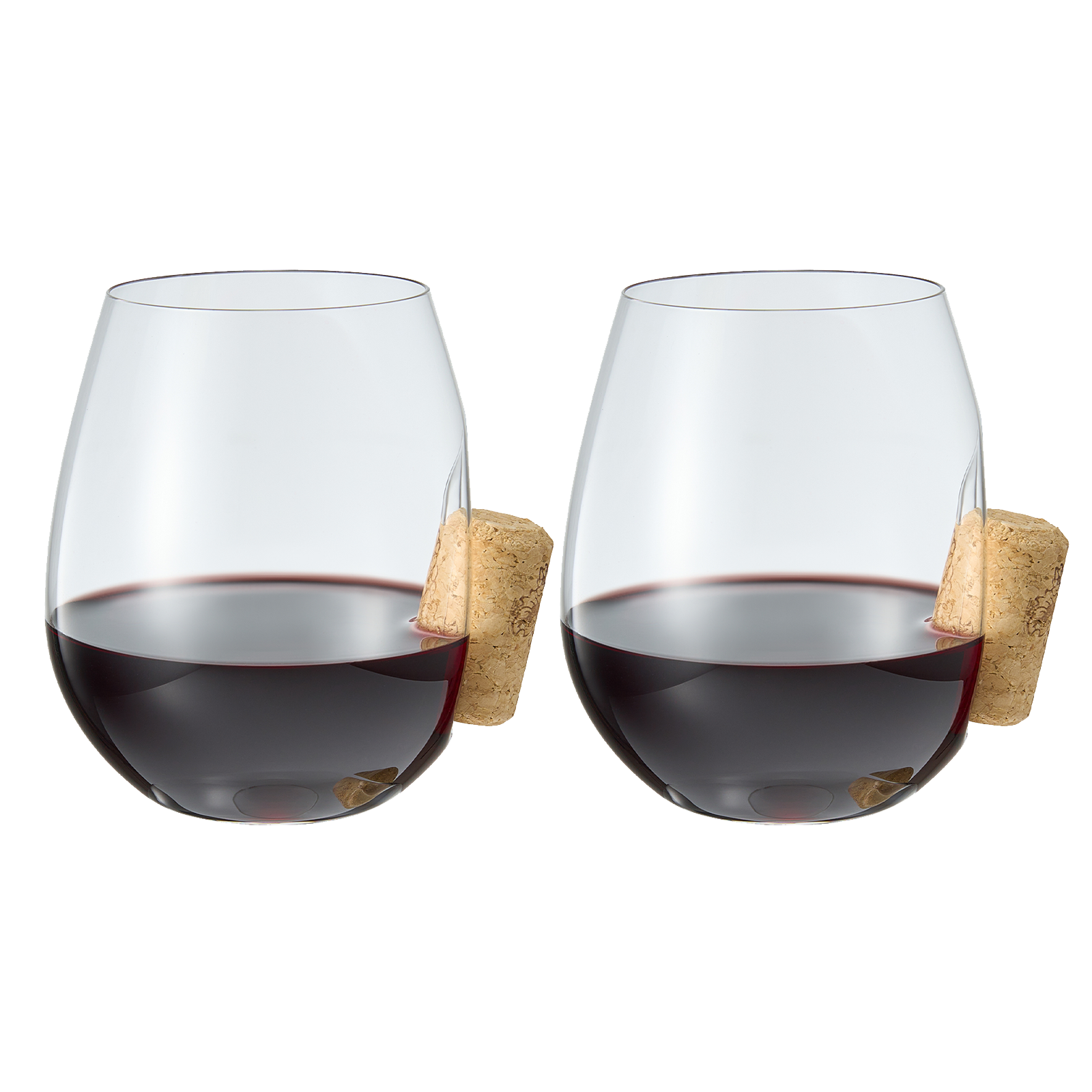 Corked Stemless Wine Glasses Set Of 2 Stuck In The Glass Wine Cork Cocktail Glassware Enthusiast Gif