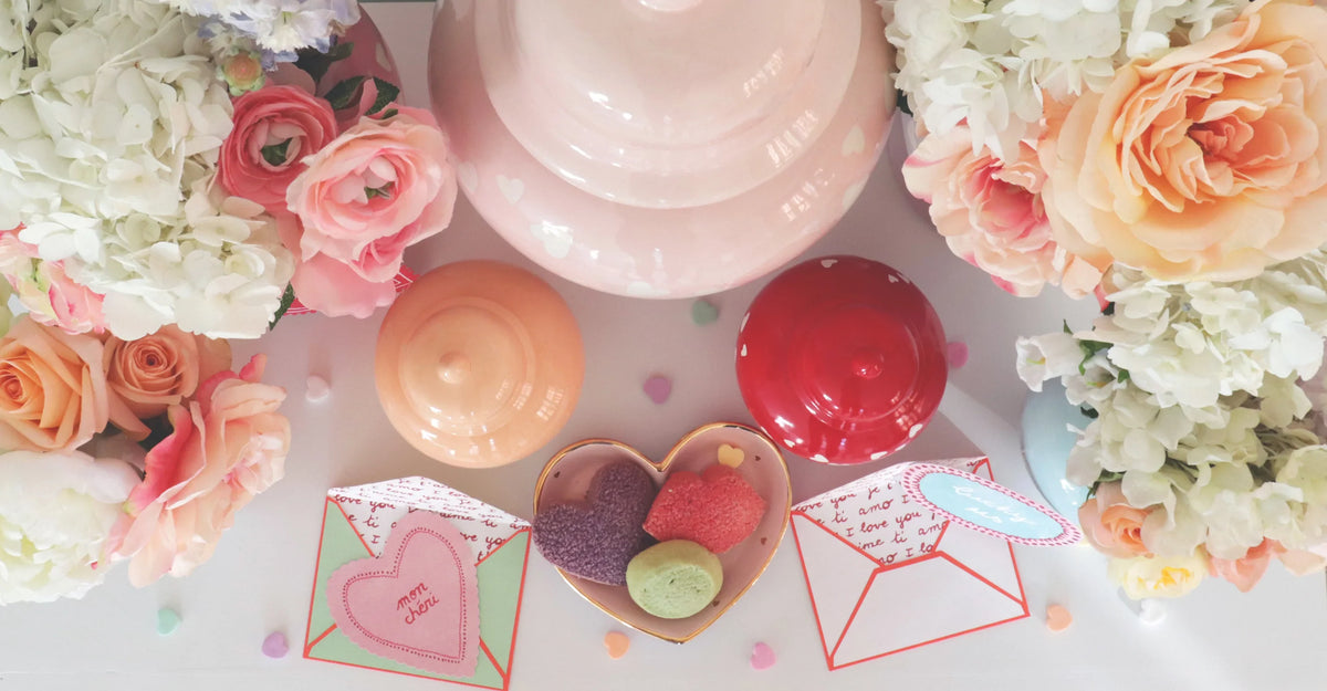 "Love is in the Air" Ginger Jars in Red