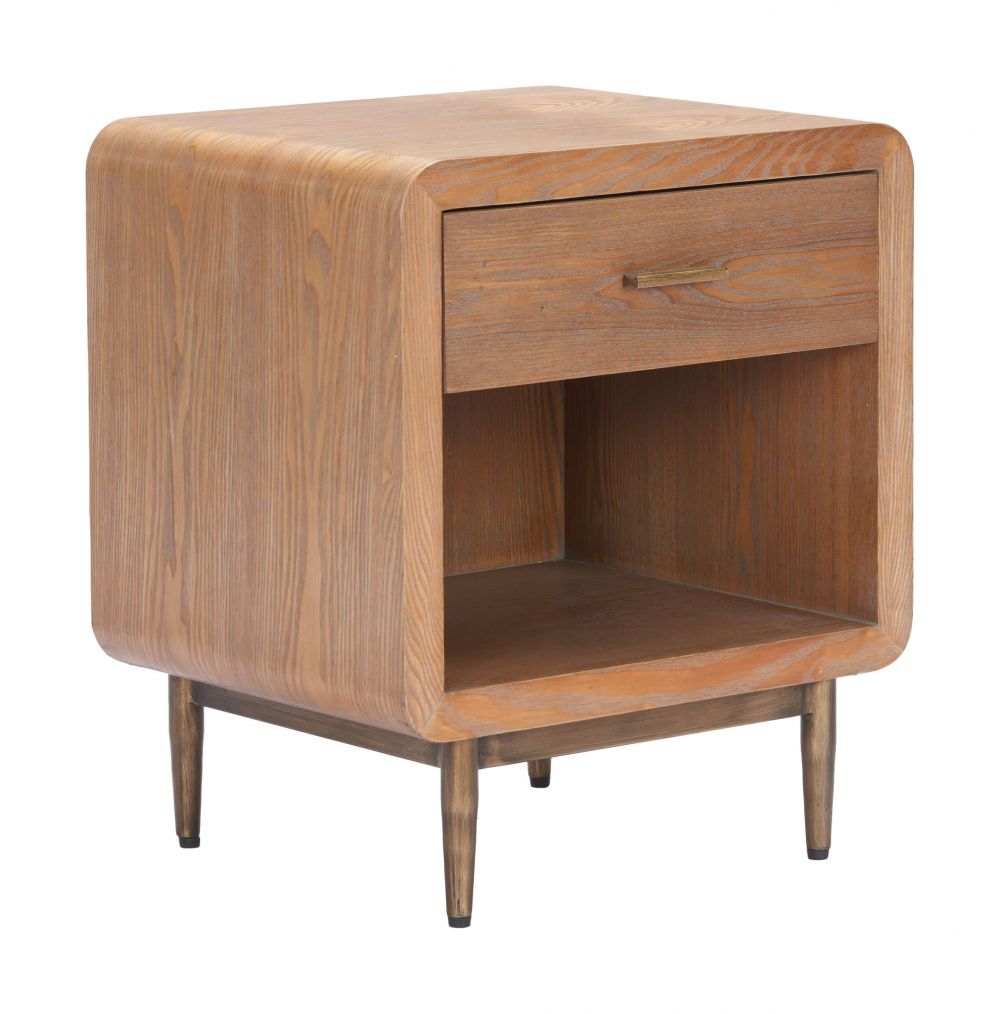 Vidaz One Drawer Wood Nightstand