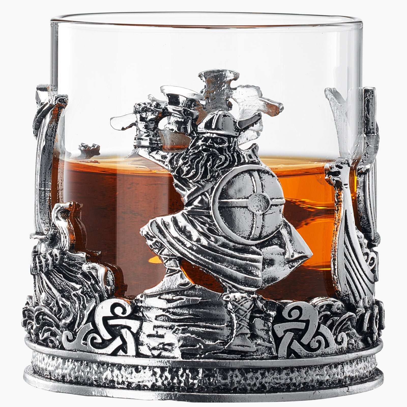 Viking Mythological Pewter Whiskey Wine Beer Water Drinking Glass 12OZ Single Water Rum Brandy Scotc