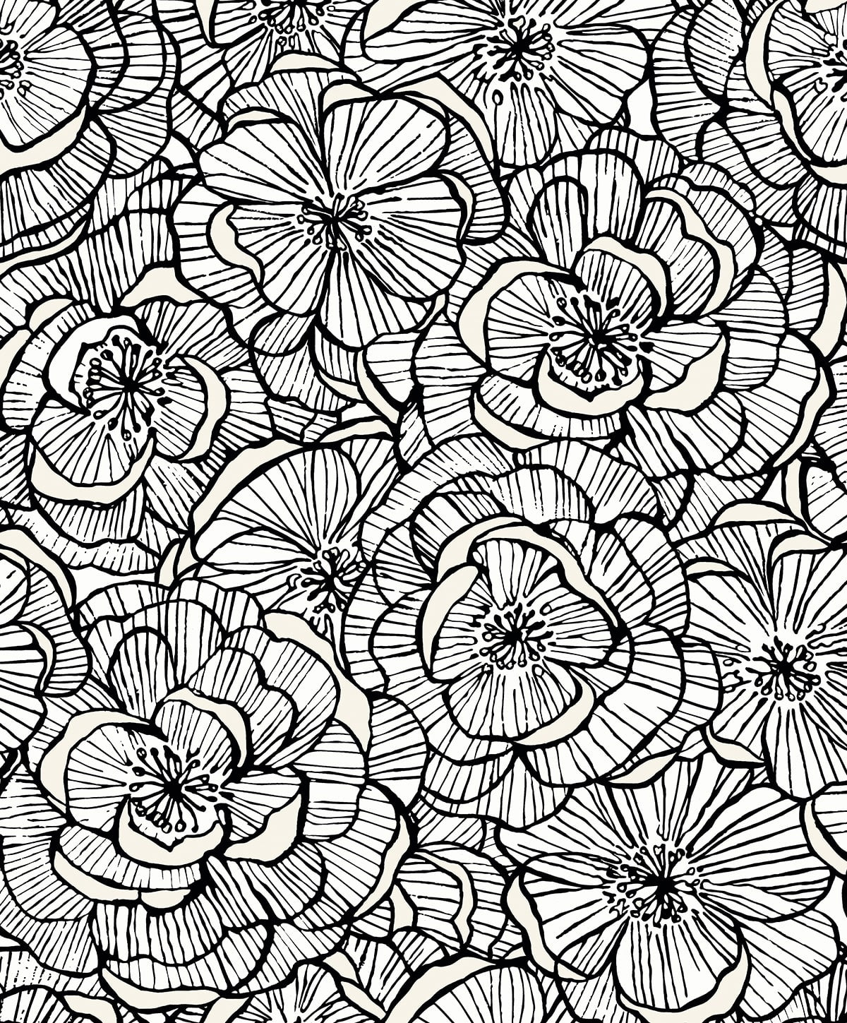 Piano Alejandra Floral Unpasted Wallpaper