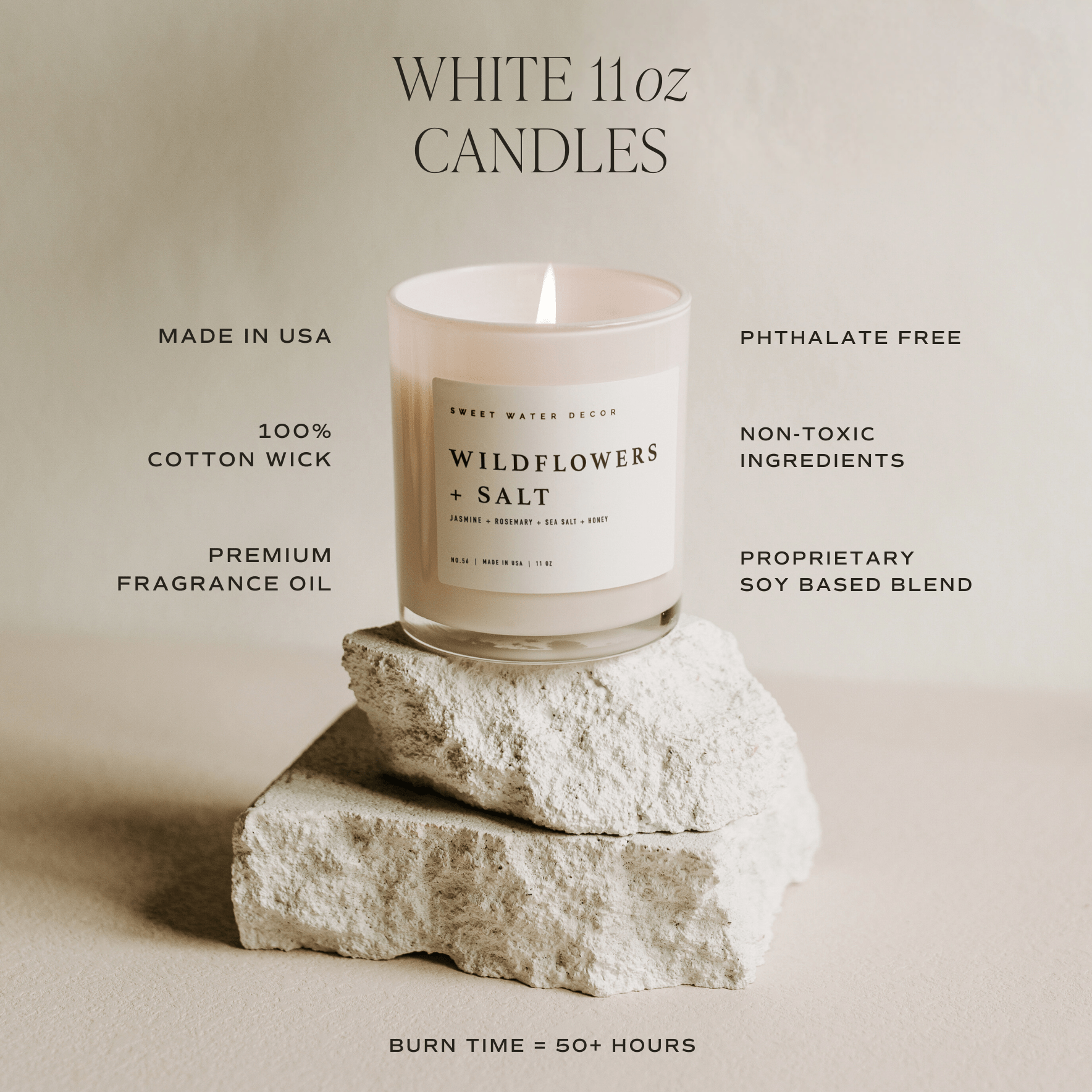 Merry and Bright Soy Candle - White Jar - 11 oz