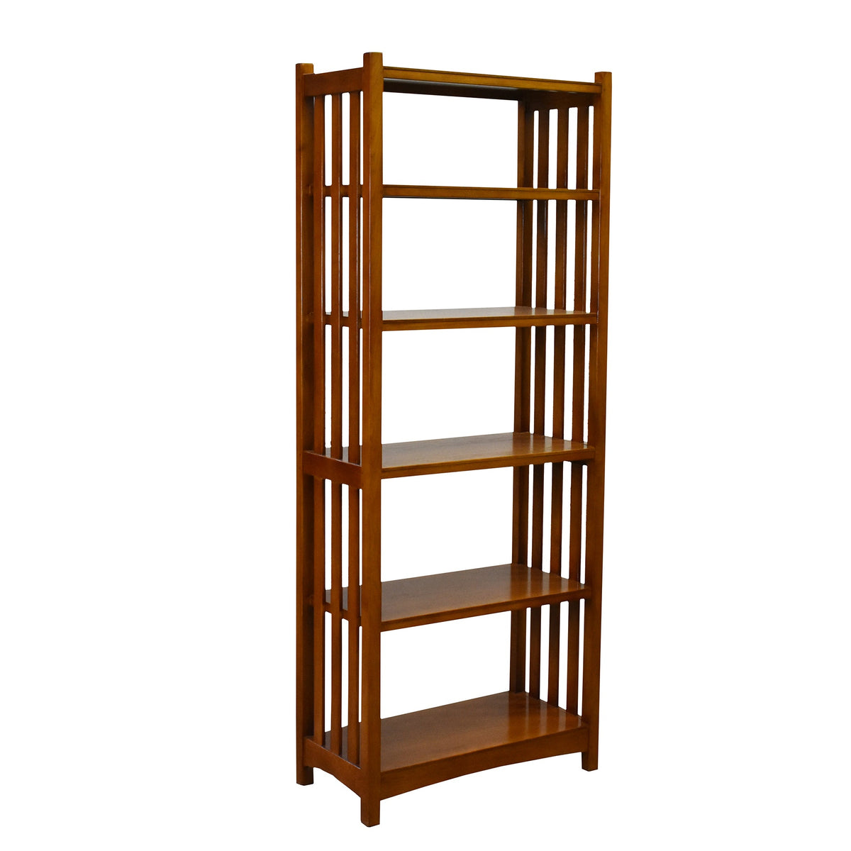 Mission Spindle Side 5 Shelf Bookcase - Michael's Cherry (MC1)