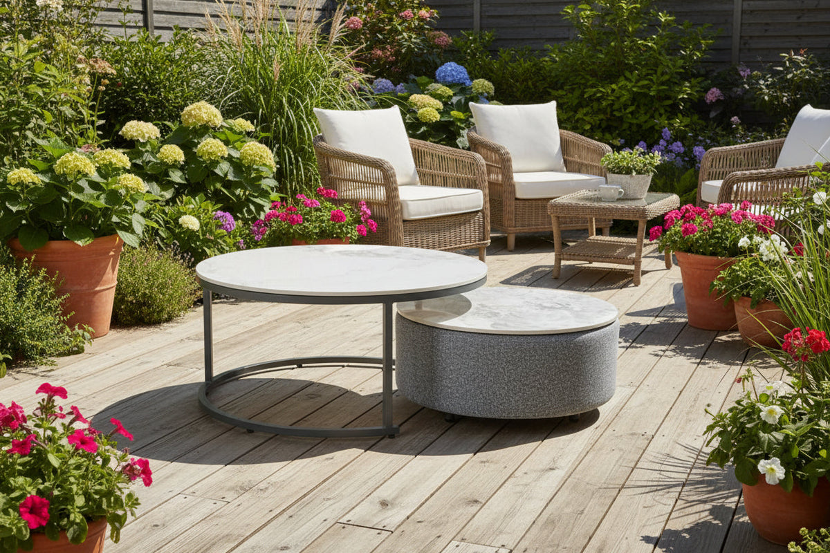 Serene Outdoor Modern Outdoor Coffee Table - Grey