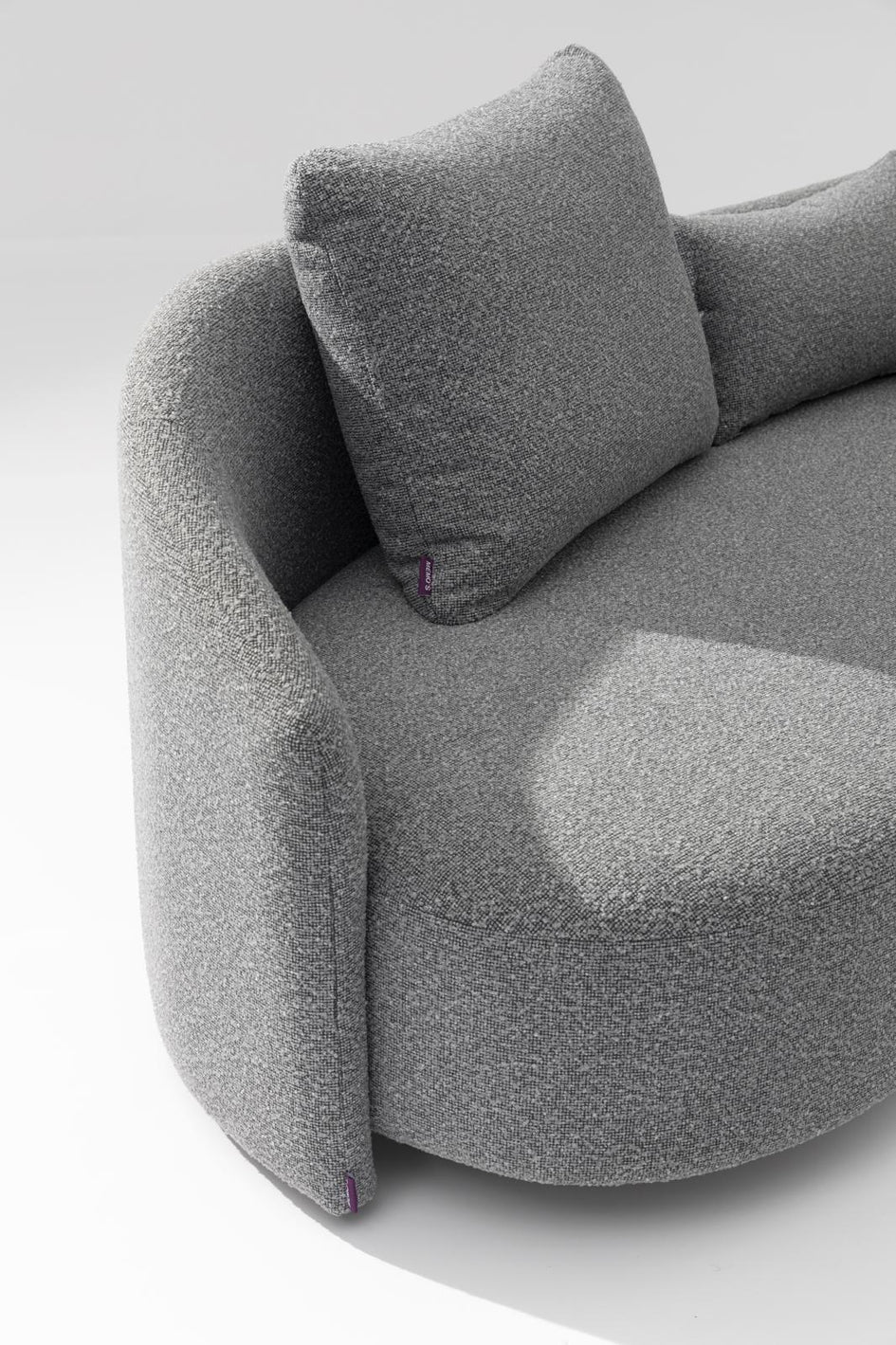 Serene Outdoor Sofa 91" – Bouclé All-Weather Gray Fabric