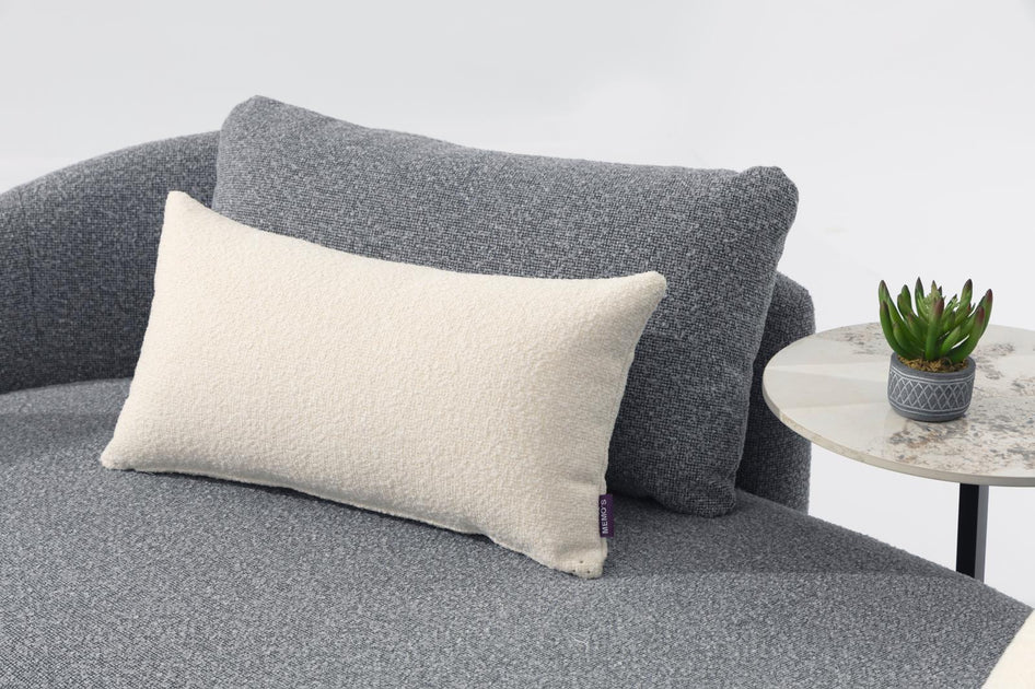 Serene Outdoor Sofa 91" – Bouclé All-Weather Gray Fabric