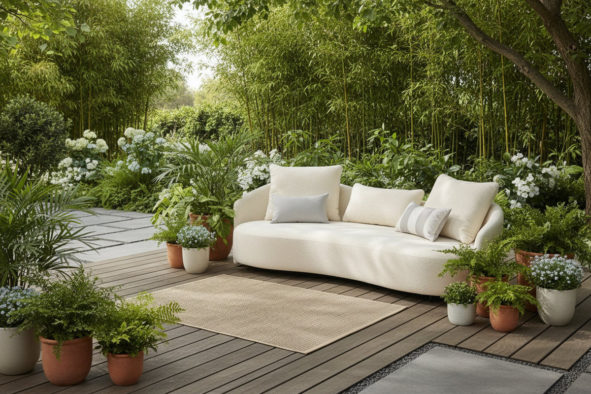 Serene Outdoor 6-Piece Lounge Set – 2-Sofas, Arm chair and Table Set