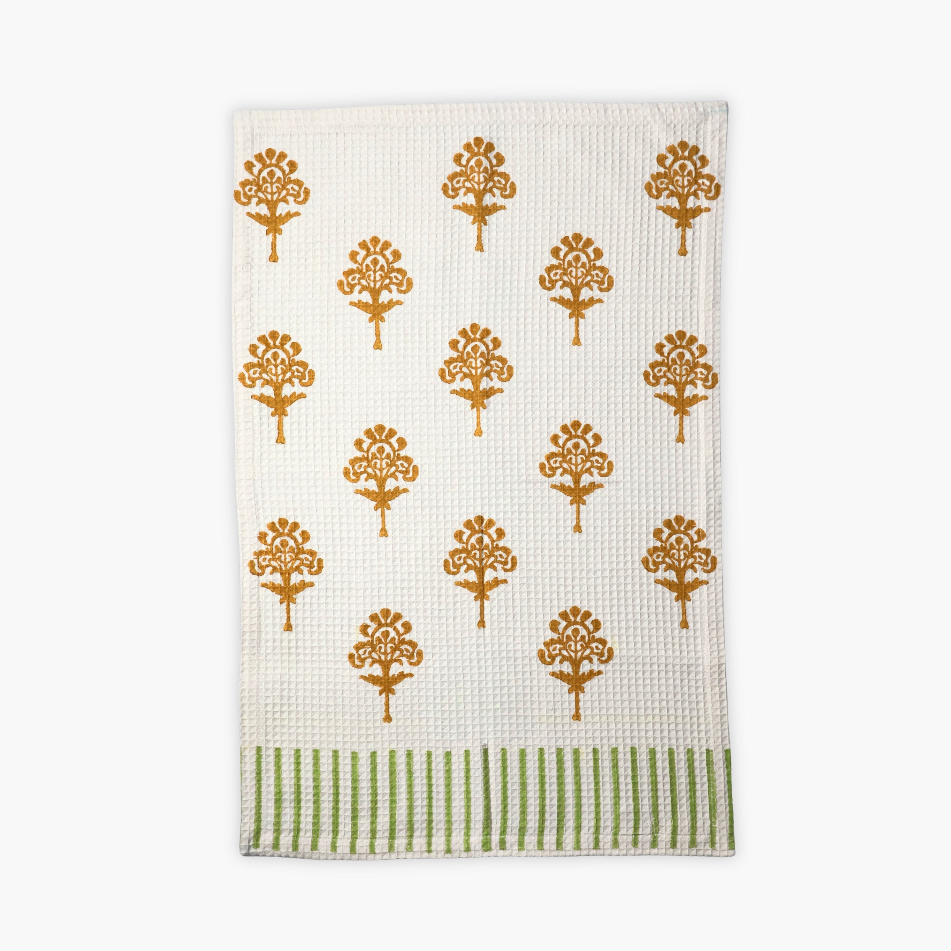 Harmony Cotton Waffle Kitchen Towels - Tawny Orange