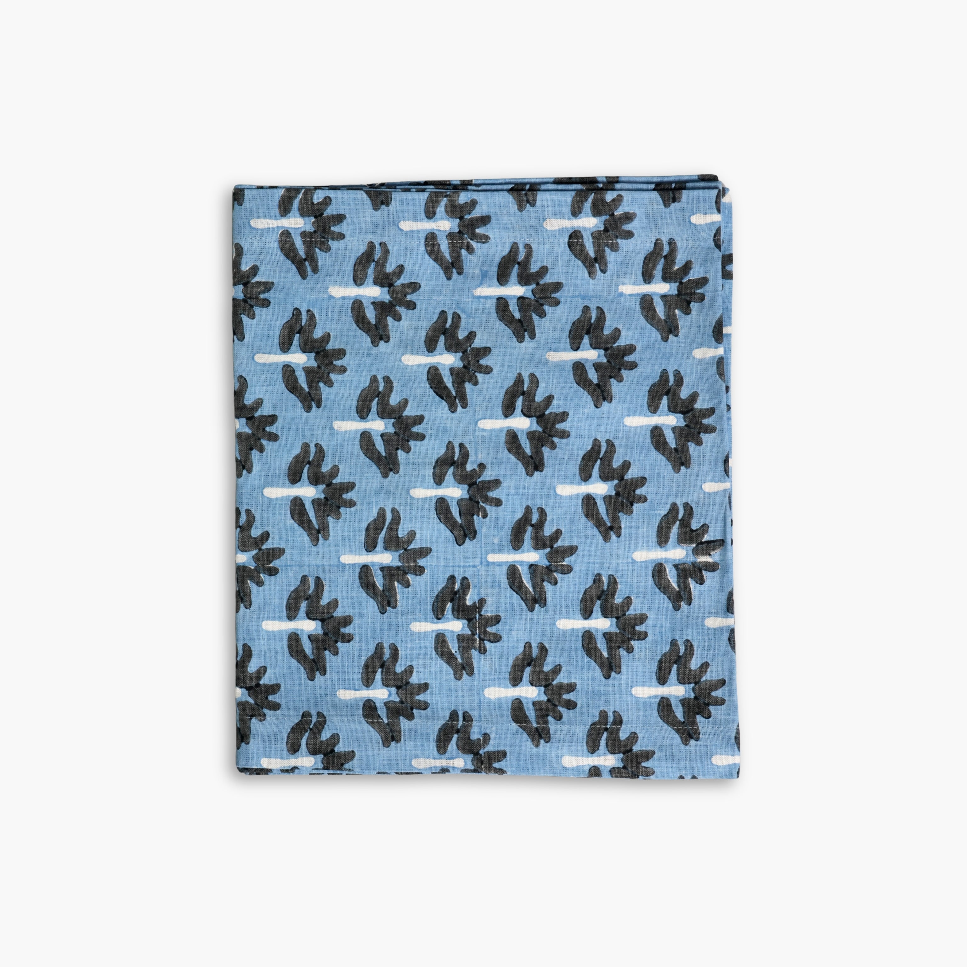 Zeenat Linen Table Runner - Steel Blue
