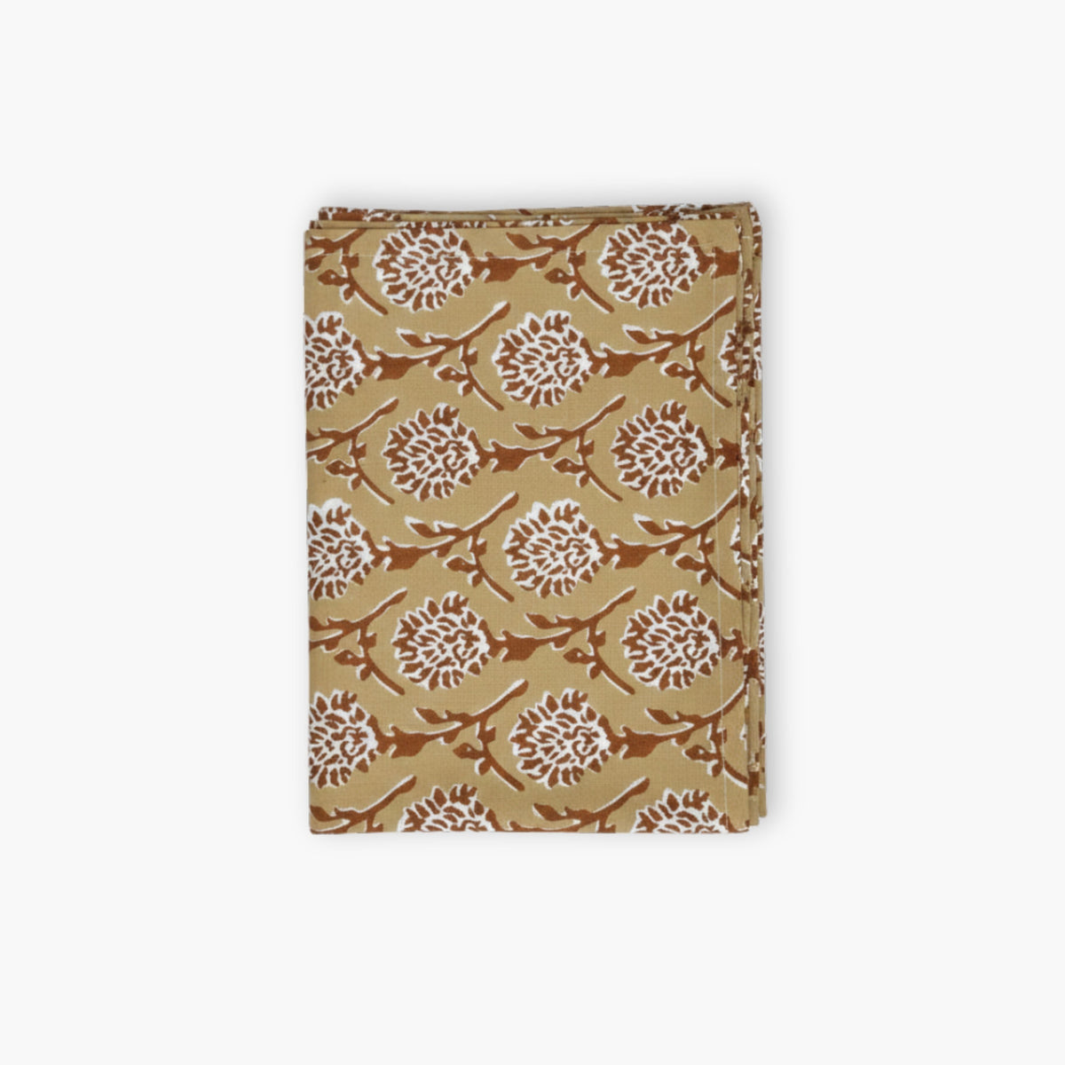 Nikhar Linen Hand-Printed Runner - Chai Brown