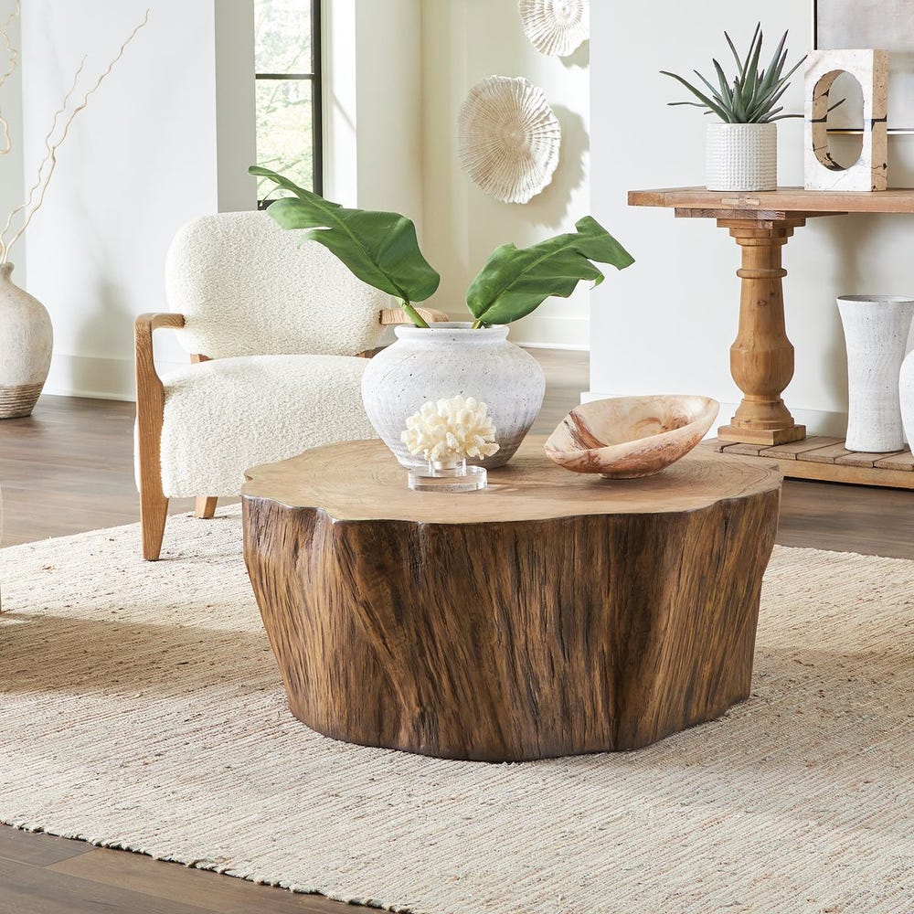 The Timber Cast Wood Coffee Table